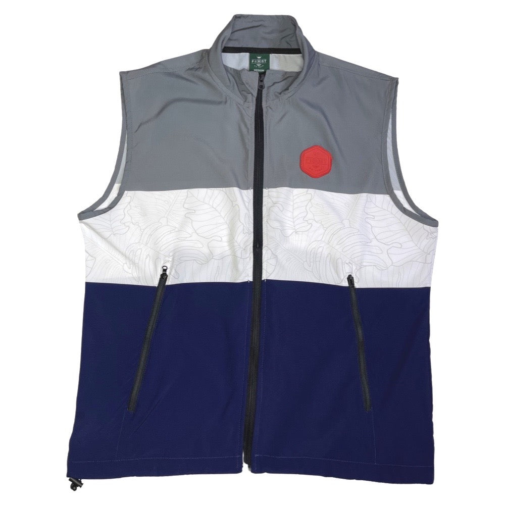 COLOR BLOCK HYBRID VEST - RED/WHITE/BUE